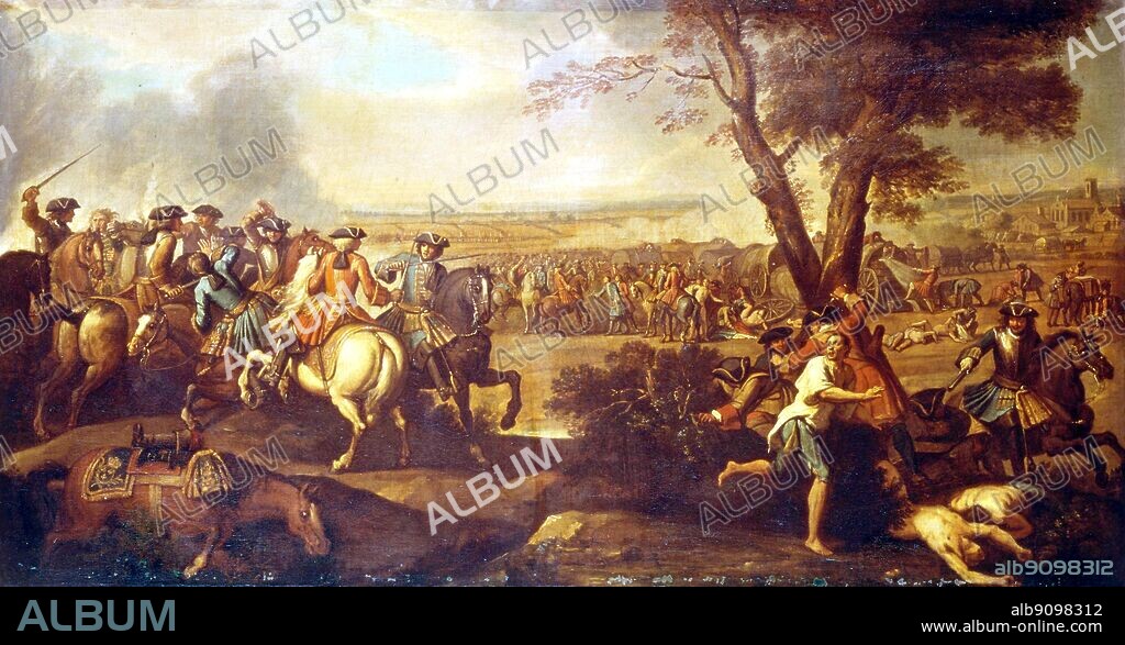 Battle of Ramillies 1706 war of the Spanish Succesion won by Marlborough over Louis XIV of France's army commanded by Marshal Villeroi.