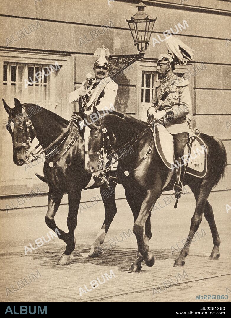 King George V And Kaiser Wilhelm Ii Leaving Potsdam To Attend A Review Of The Troops In 1913.
