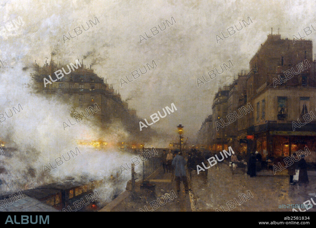 Loir Luigi (1845-1916). Austrian painter. Underground railway, 1899. Oil on canvas. National Gallery. Prague. Czech Republic.