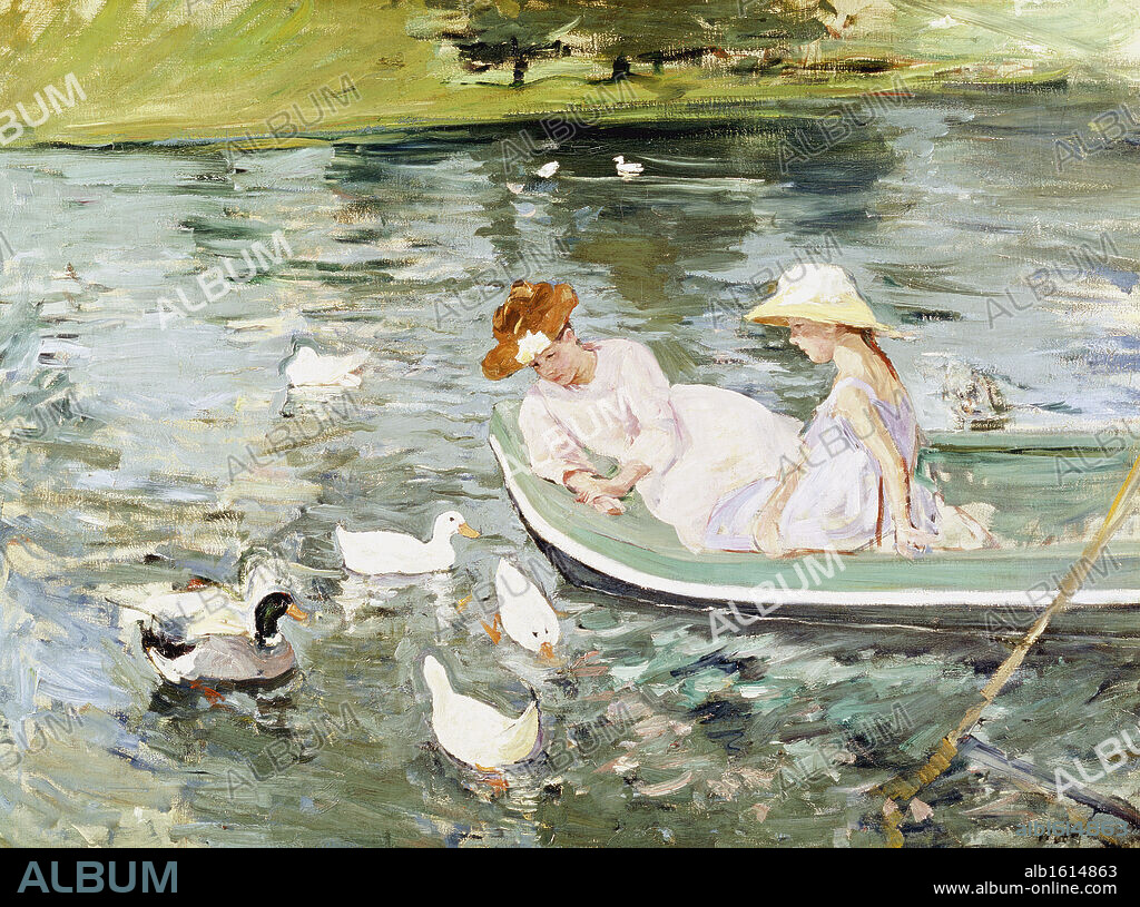 MARY STEVENSON CASSATT. Summertime   c. 1894-1895   Mary Cassatt (1845-1926/American)   Oil on canvas  Armand Hammer Foundation, Los Angeles.