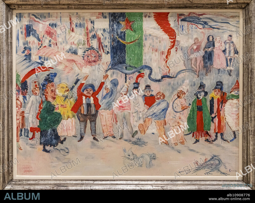 James Ensor, Carnaval en Flandre, 1929-1930, oil on canvas, Amsterdam, Netherlands.