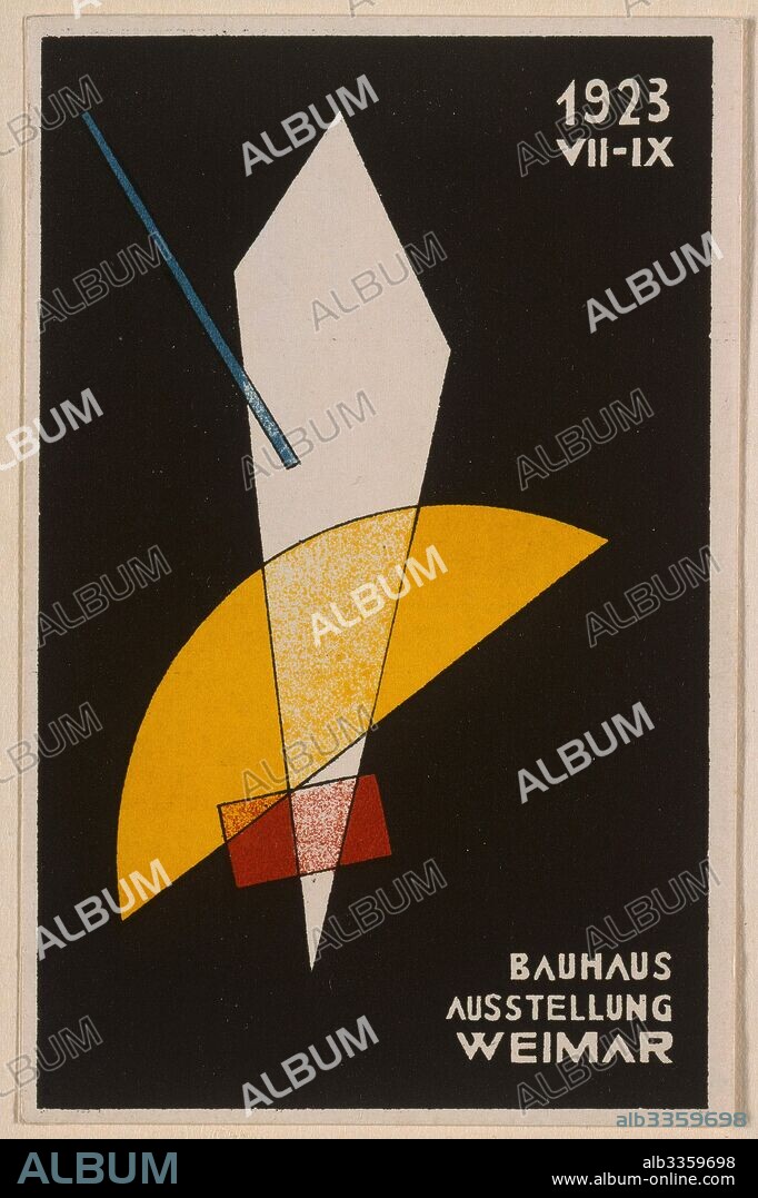 LÁSZLÓ MOHOLY-NAGY. Entry ticket to Bauhaus exhibition.
