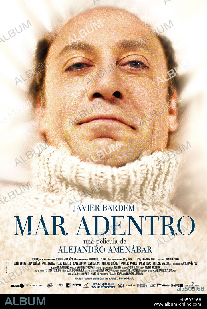Poster de MAR ADENTRO, 2004, dirigida por ALEJANDRO AMENABAR. Copyright SOGECINE/HIMENOPTERO/UGC IMAGES/EYESCREEN.