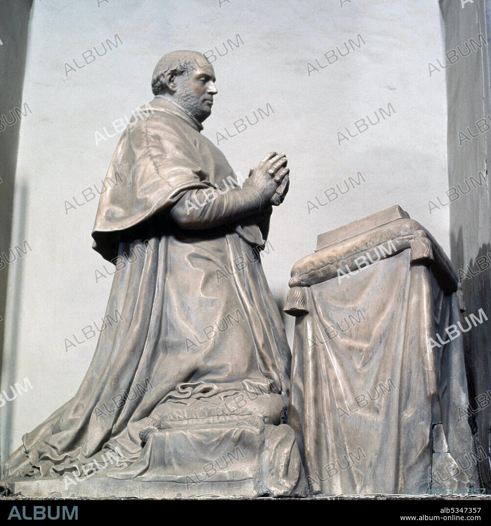 POMPEO LEONI. LEONI , POMPEO. ESCULTOR ITALIANO. 1533-1608. SEPULCRO DEL CARDENAL ESPINOSA , AÑO 1577 EN LA IGLESIA PARROQUIAL DE MARTIN MUÑOZ DE LAS POSADAS. SEGOVIA.