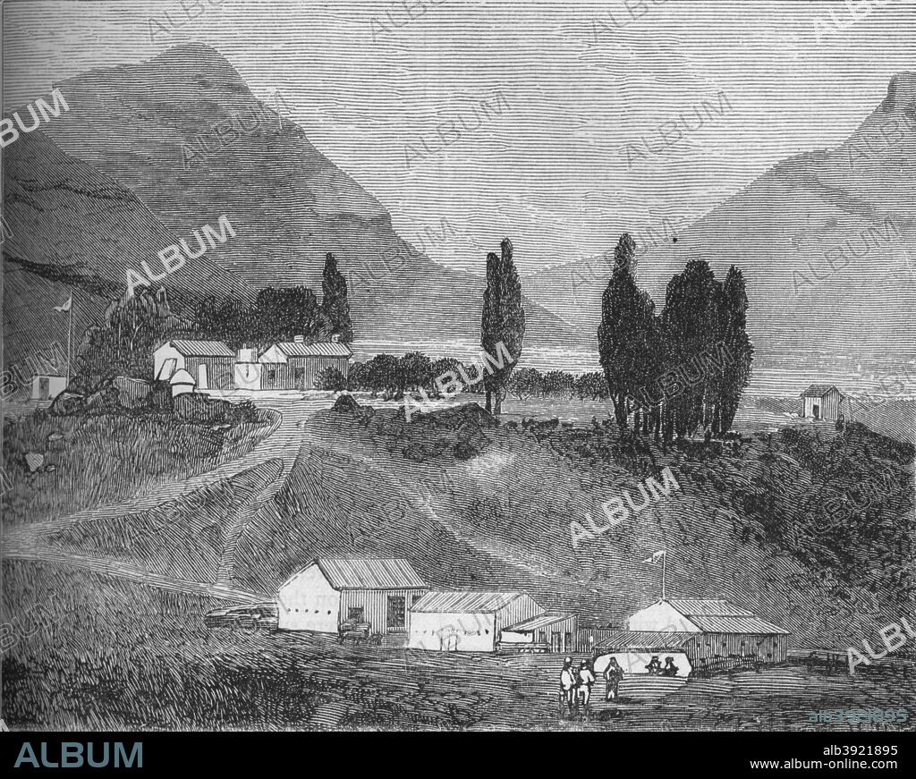 'The Residency, Maseru, Basutoland, Abode of the Chief Magistrate, Commandant Griffiths', c1880. Colonel Charles Duncan Griffith CMG (5 September 1830 - 17 October 1906) was a British colonial administrator and army officer. Episode of the Xhosa Wars (also known as the Cape Frontier Wars, Kaffir Wars), from 1779 to 1879 in South Africa. From British Battles on Land and Sea, Vol. IV, by James Grant. [Cassell Petter & Galpin, London, Paris & Melbourne, c1880].