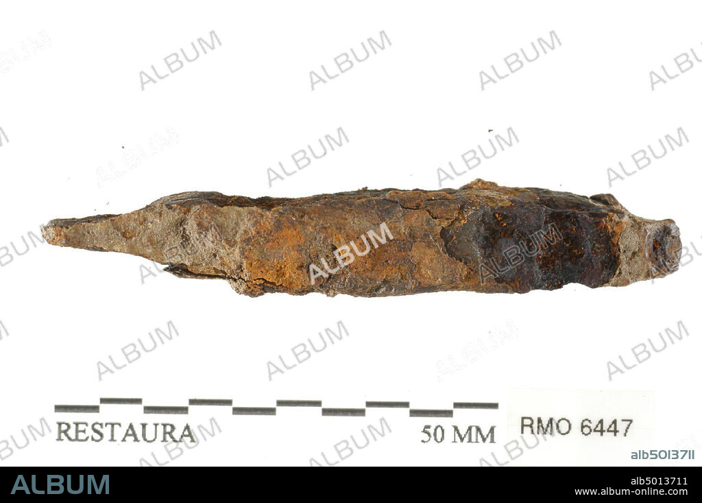 part of point, solid, part of point, solid, iron, 6.5 x 1.4 cm, x, Netherlands, Utrecht, Wijk bij Duurstede, Wijk bij Duurstede, Dorestad.