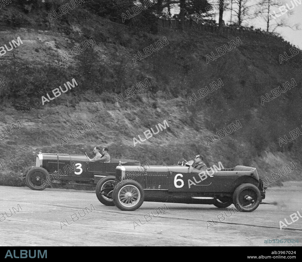 Sunbeam 2916 cc.  Event Entry No: 6. Driver: Davis. B.O. Background: Bentley 4398 cc.  Event Entry No: 3. Driver: Butler, Maj. H. Place: Brooklands.  B.A.R.C. Date: 21.4.30.