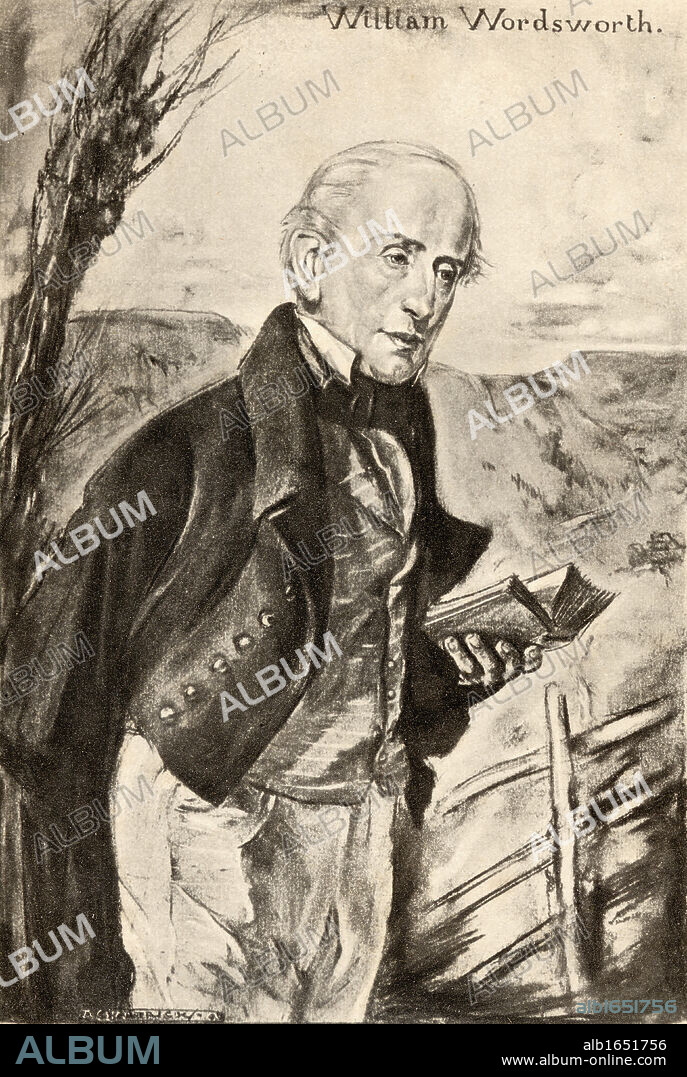William Wordsworth, 1770-1850. English poet. From an illustration by A.S. Hartrick.