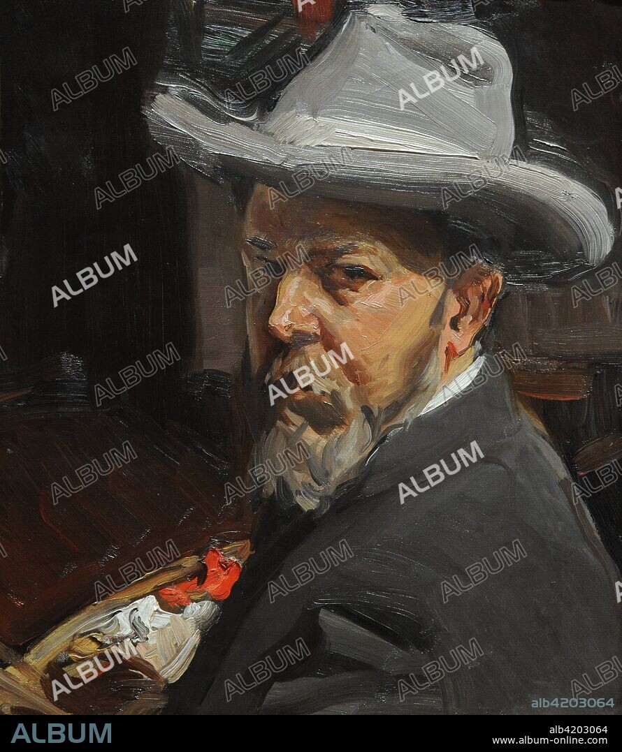 Joaquín Sorolla y Bastida (1863-1923). Pintor español. Autorretrato, 1910. Oleo sobre lienzo, 56 x 41 cm. Detalle. Museo Sorolla. Madrid. España.