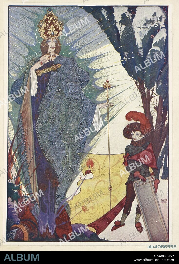 HANS CHRISTIAN ANDERSEN and HARRY CLARKE. The Snow Queen. Kay and the Snow Queen. . Fairy Tales ... Illustrated by Harry Clarke. F.P. London : G. G. Harrap & Co., [1916]. Source: K.T.C.102.a.15 plate opposite page 140.