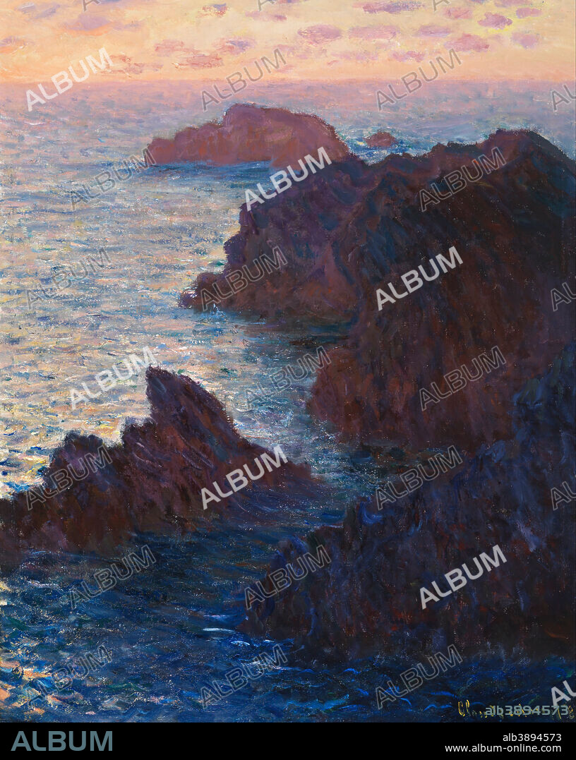 CLAUDE MONET. Rocks at Belle-lle, Port-Domois. Date/Period: 1886-01-01/1886-12-31. Oil on canvas. Width: 64.8 cm. Height: 81.3 cm.