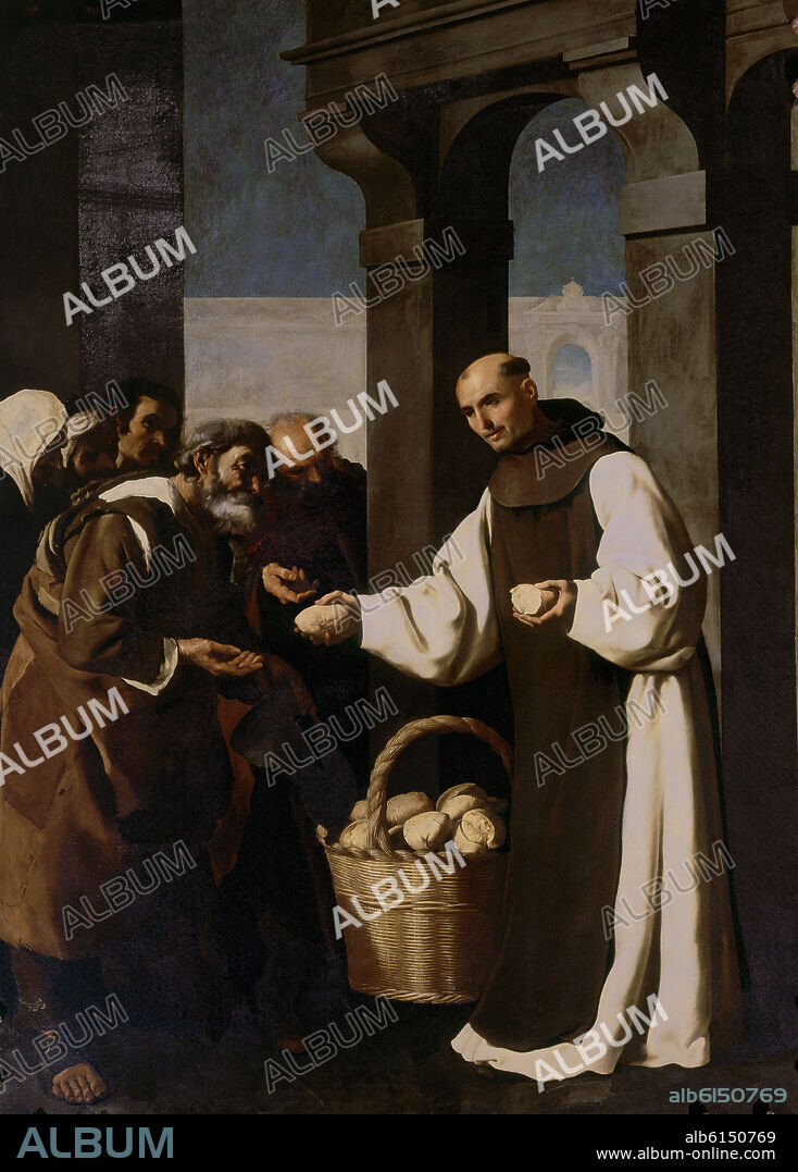 FRANCISCO DE ZURBARAN. LA CARIDAD DE FRAY MARTIN DE VIZCAYA - 1639 - BARROCO ESPAÑOL - 290 x 222 cm.