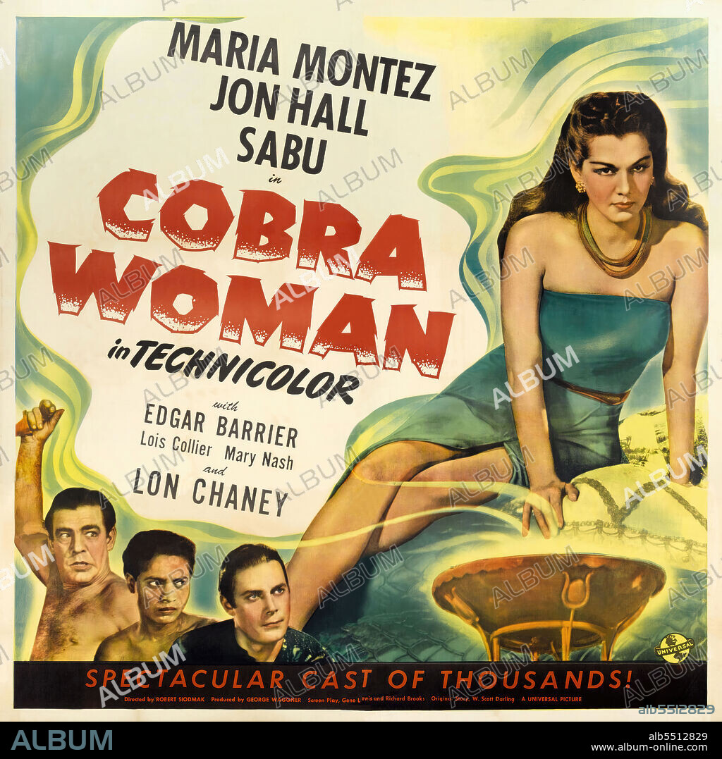 MARIA MONTEZ en LA REINA DE COBRA, 1944 (COBRA WOMAN), dirigida por ROBERT SIODMAK. Copyright UNIVERSAL PICTURES.