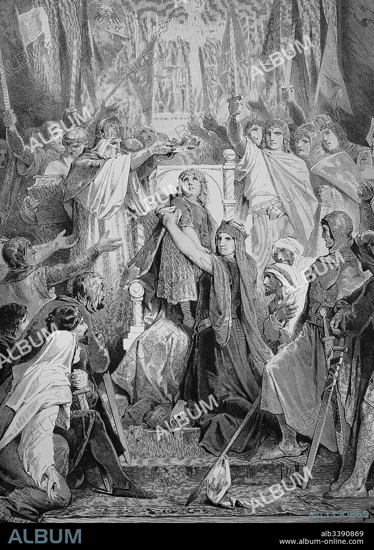 Frederick II (26 December 1194 - 13 December 1250) was a Holy Roman Emperor and King of Sicily. Coronation in the dome of Palermo, Sicily, Italy.
