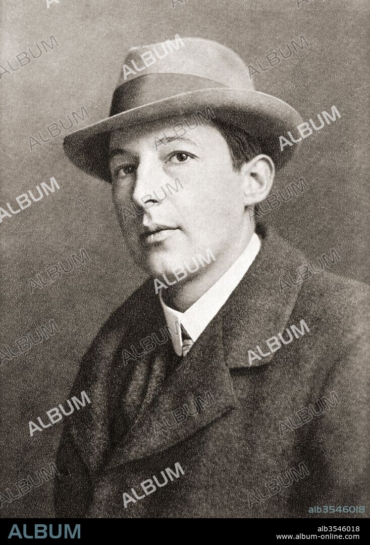 Robert Ernest Vernède, 1875 - 1917. English soldier, writer and poet of World War One. From For remembrance: Soldier Poets Who Have Fallen In The War, published c.1918.