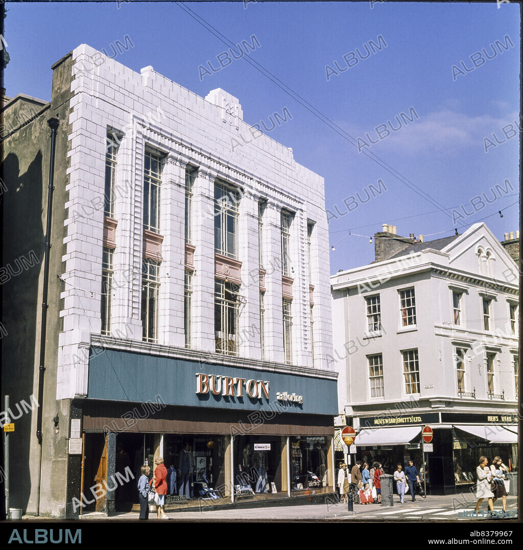 NICHOLAS ANTHONY JOHN PHILPOT. Burton, Victoria Street, Douglas, Isle of Man, 1975-1980. The Burton store at 22 Victoria Street seen from the south-west. The Burton store in Douglas was built in 1929.