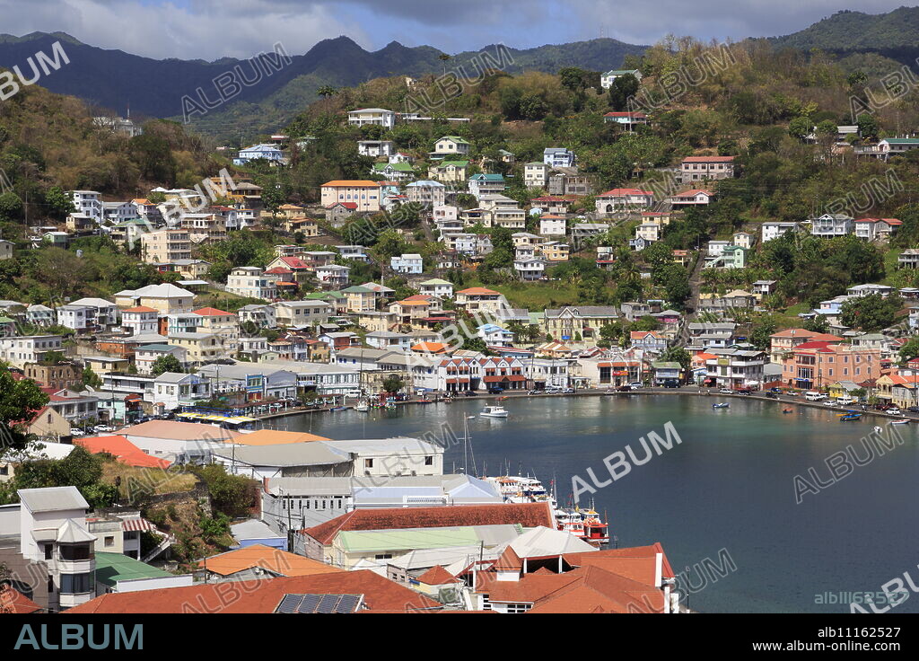 View of The Carenage from Fort George, St. Georges, Grenada, Windward Islands, West Indies, Caribbean, Central America.