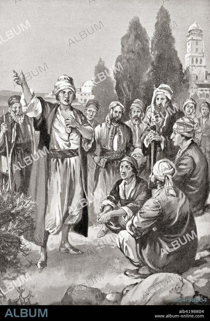 Sabbatai Zevi proclaims himself Messiah.  Sabbatai Zevi aka Sabbatai Sevi, Shabsai Tzvi, and Sabetay Sevi, 1626 - 1676. Sephardic ordained Rabbi and kabbalist who claimed to be the long-awaited Jewish Messiah. From Hutchinson's History of the Nations, published 1915.