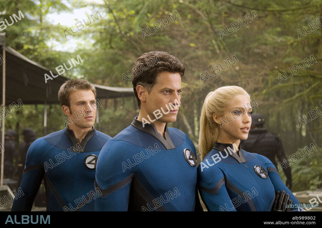 CHRIS EVANS y IOAN GRUFFUDD en LOS 4 FANTÁSTICOS Y SILVER SURFER, 2007 (4: RISE OF THE SILVER SURFER), dirigida por TIM STORY. Copyright 20TH CENTURY FOX / PERA, DIYAH.