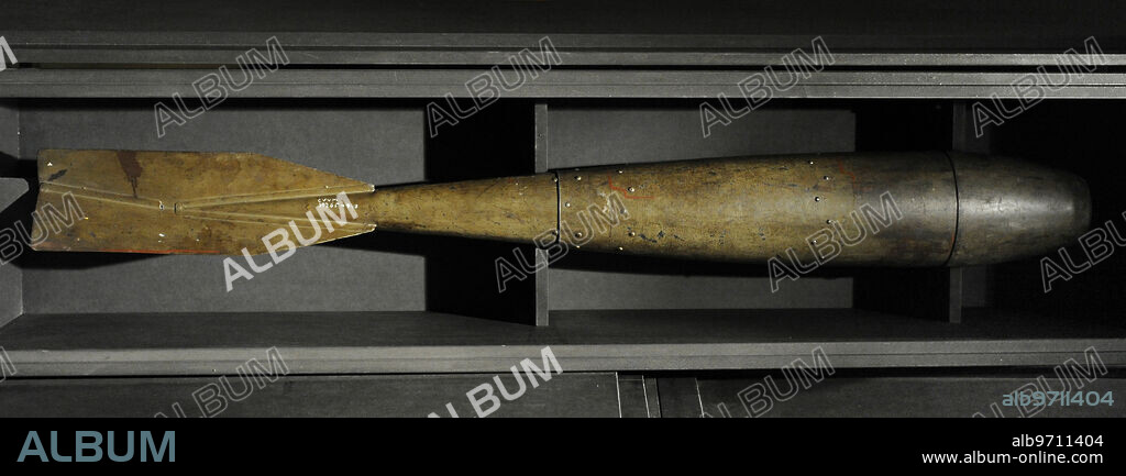 Primera Guerra Mundial (1914-1918). Bomba aérea (torpedo aéreo). Rusia. Museo de la Guerra de Letonia. Riga.