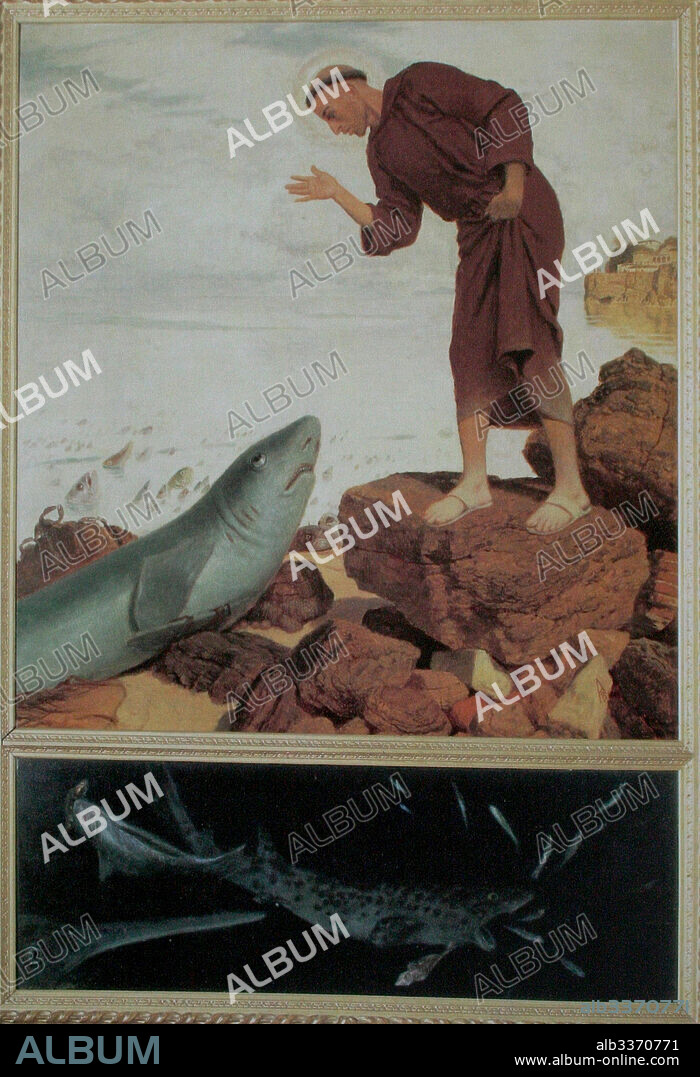 ARNOLD BOECKLIN. Saint Anthony Preaching to the Fish.
