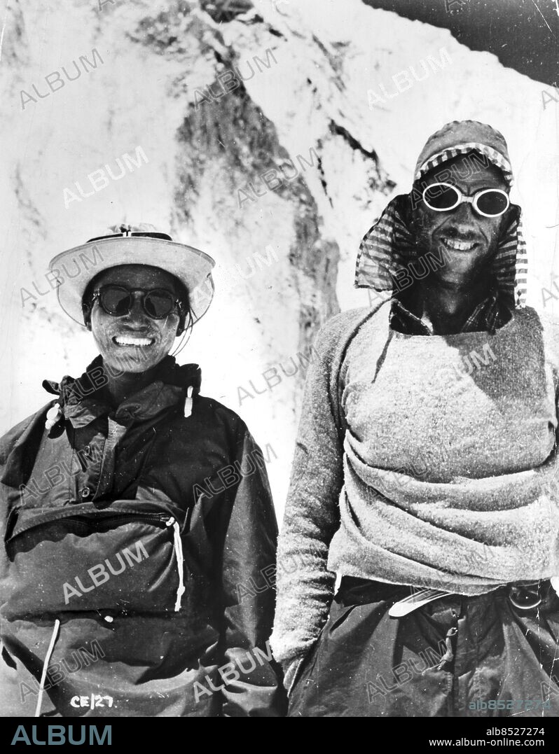 ARKIV 1950-tal - . Tensing Norkay och Edmund Hillary under bestigningen av Mount Everest. Foto: TT Kod: 190 . COPYRIGHT SCANPIX SWEDEN.