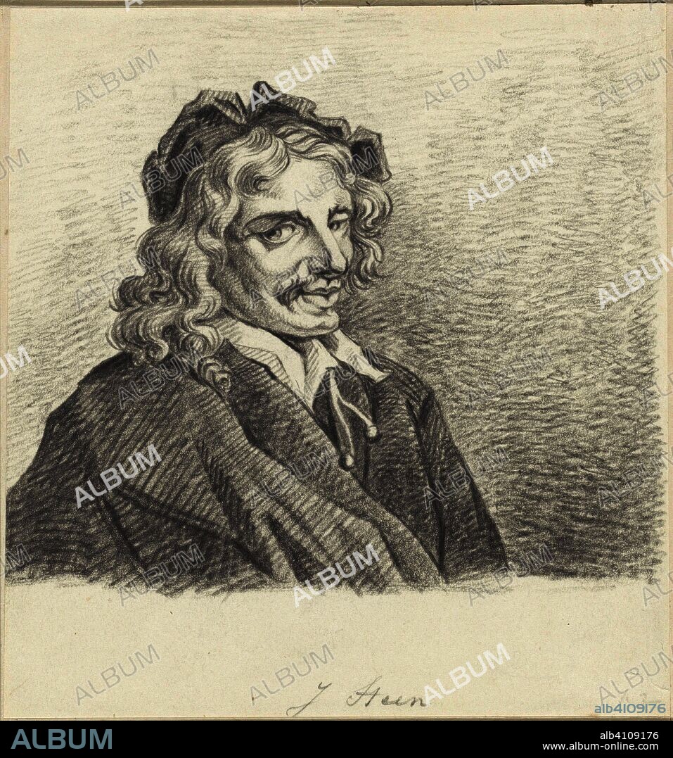 Portrait of Jan Steen. Artist: Houbraken. Draughtsman: anonymous. Draughtsman: Jean Bernard (possibly). After Gerard Dou (possibly). Dating: 1775 - 1833. Measurements: h 157 mm × w 147 mm.