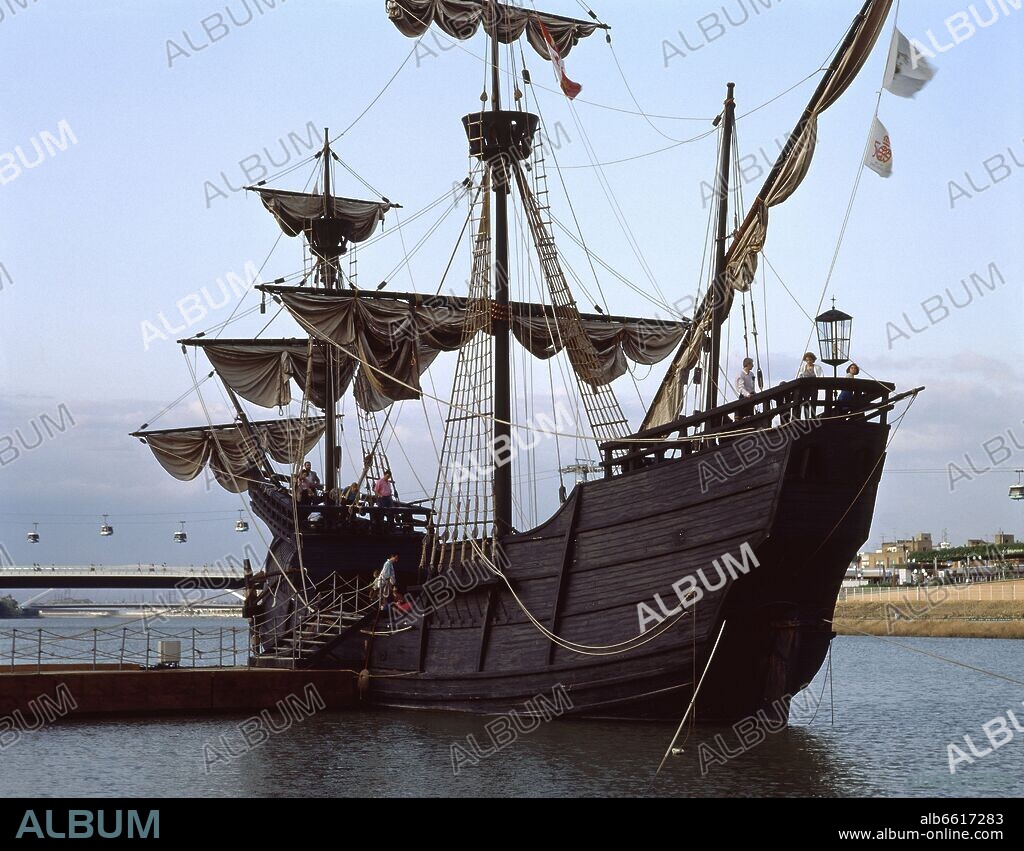 REPLICA DE UNA DE LAS CARABELAS CON LA QUE COLON PARTIO DESDE PALOS DE LA FRONTERA A LAS INDIAS.