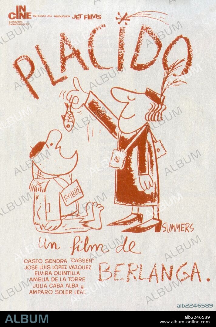 Poster de PLACIDO, 1961, dirigida por LUIS GARCIA BERLANGA. Copyright JET FILMS.