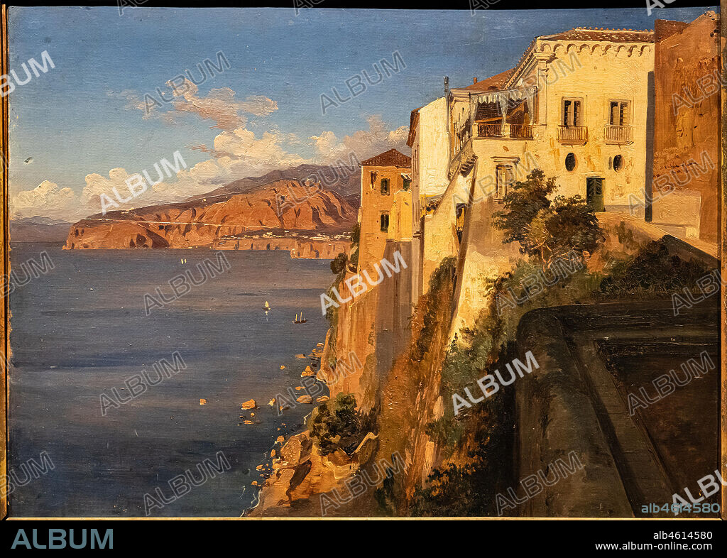 Teodoro Duclère: "Tasso's House in Sorrento", oil painting, about 1862.