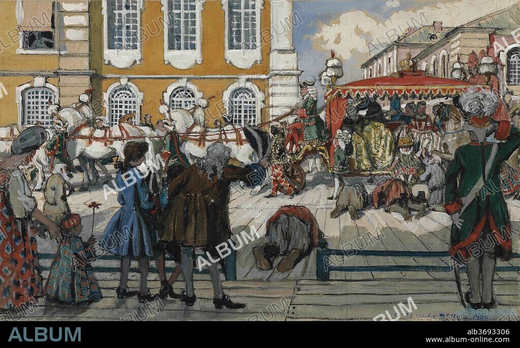 ALEXANDRE BENOIS. Promenade of Empress Elizabeth Through the Streets of St Petersburg.