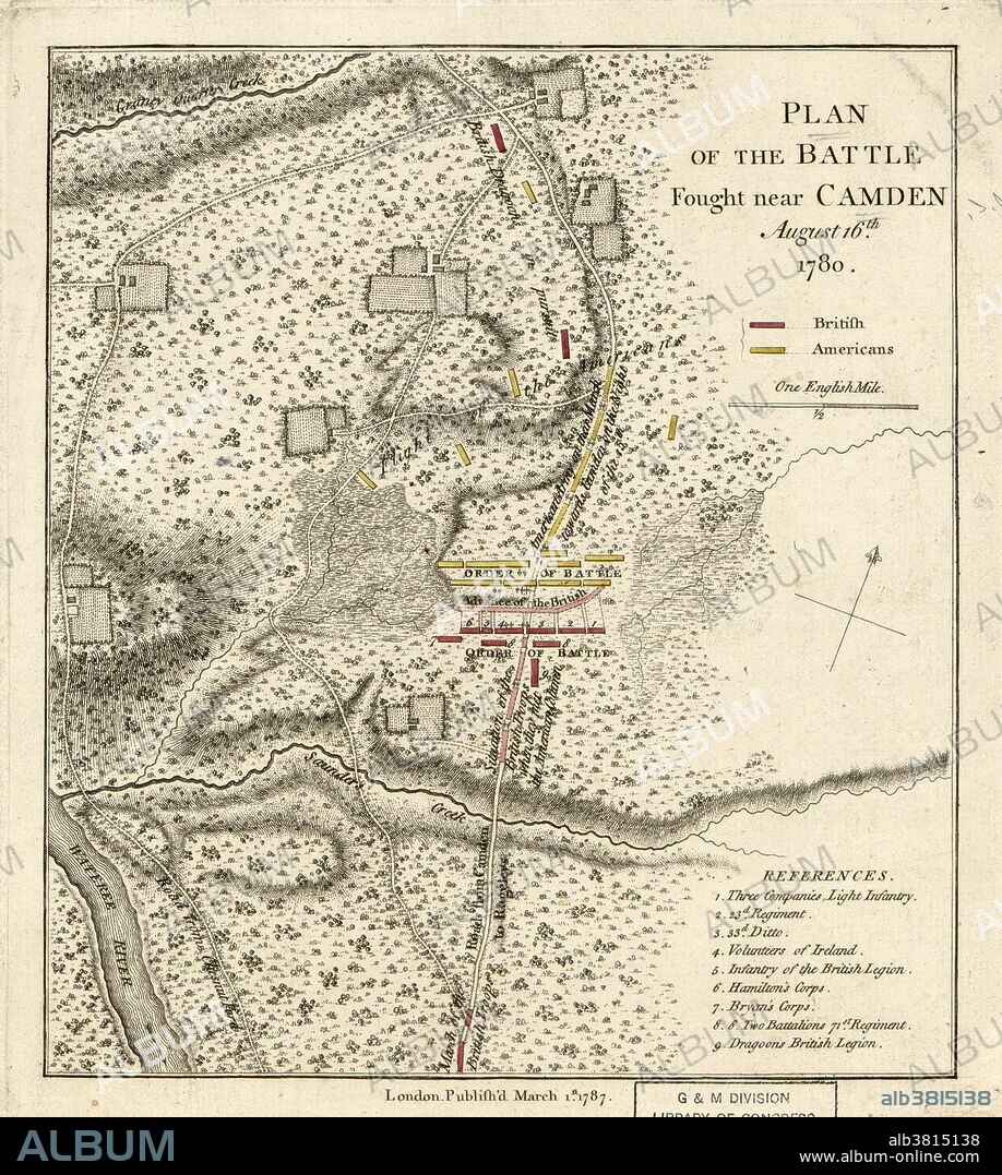 The Battle of Camden was a major victory for the British in the Southern theater of the American Revolutionary War. On August 16, 1780, British forces under Lieutenant General Charles, Lord Cornwallis routed the American forces of Major General Horatio Gates about 10 km (five miles) north of Camden, South Carolina, strengthening the British hold on the Carolinas following the capture of Charleston. The rout was a humiliating defeat for Gates, the American general best known for commanding the Americans at the British defeat of Saratoga, whose army had possessed a large numerical superiority over the British force. Following the battle, he never held a field command again. His political connections, however, helped him avoid inquiries and courts martial into the debacle.