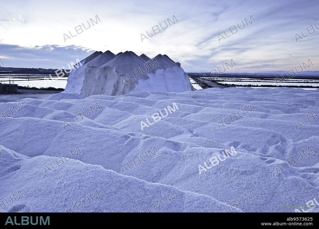 Montaña de sal.Salinas de levante.Migjorn.Mallorca.Islas Baleares. España.
