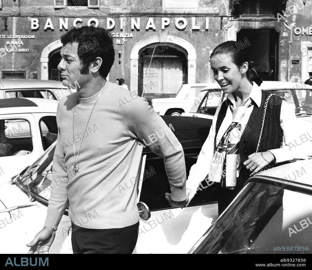 Tony Curtis, Leslie Allen, Rome 1968.