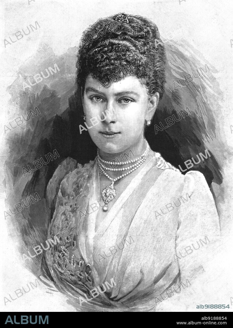 ''The Royal Betrothal - HSH Princess Victoria Mary of Teck', 1891. From "The Graphic. An Illustrated Weekly Newspaper", Volume 44. July to December, 1891.
