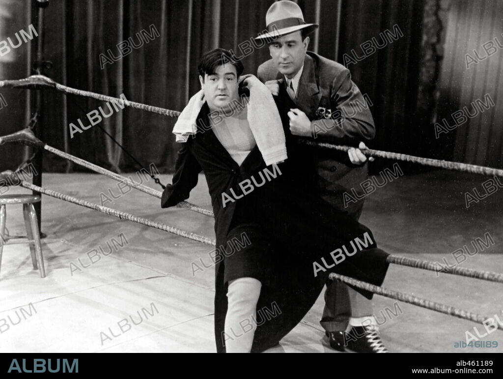 BUD ABBOTT and LOU COSTELLO in HERE COME THE CO-EDS, 1945. Copyright UNIVERSAL PICTURES.
