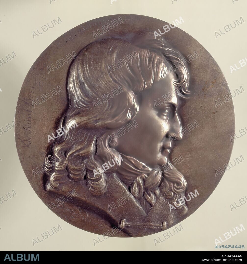 Portrait of Jacques-Henri Bernardin de Saint-Pierre (1737-1814), writer, David d'Angers, Pierre-Jean, Sculptor, Thiébaut Frères, Founder, Eck and Durand, Founder, Sculpture, Medallion (sculpture), Dimensions - Work: Diameter: 18.7 cm.