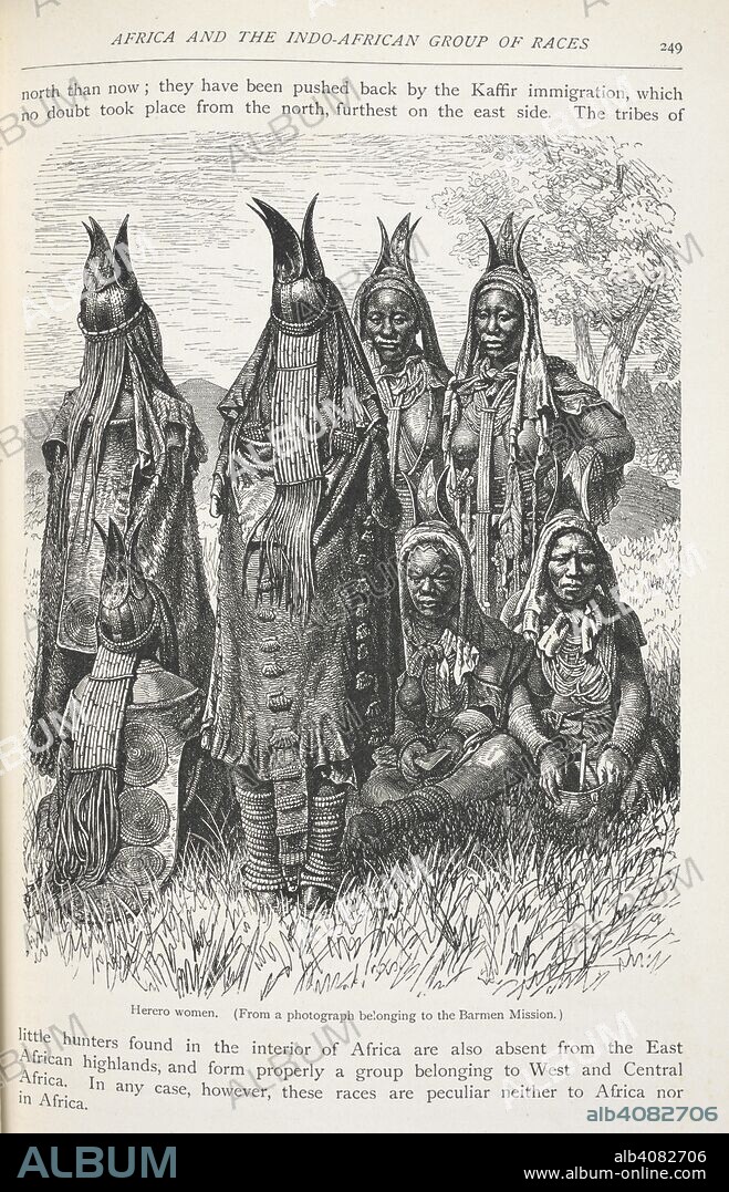 FRIEDRICH RATZELL. Herero women. The history of mankind / Trans from the second German edited by A. J. Butler. v. 3, 1898. [S.l.] : Macmillan, 1896-1898. Source: 572*3343* vol II, f.249. Language: English.
