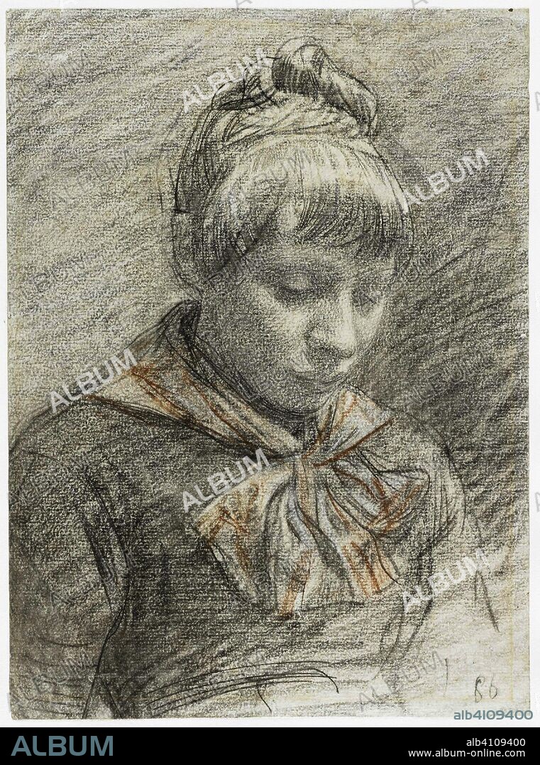 JAN PIETER VETH. Portrait of Wally Moes. Draughtsman: Jan Veth. Dating: 1886. Measurements: h 274 mm × w 200 mm.