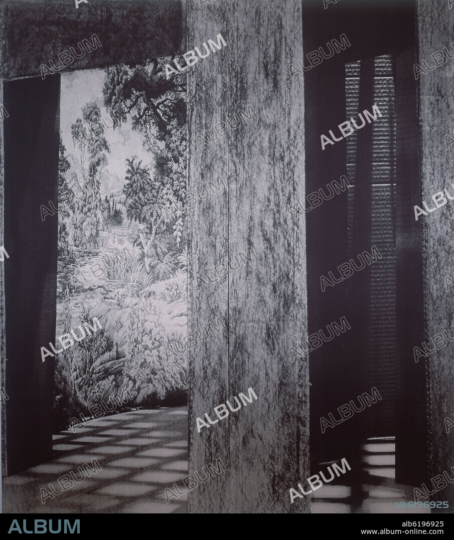 CRISTINA IGLESIAS 1956/. UNA FUGA A SEIS VOCES - 2007 - DIPTICO - FOTOGRAFIA SERIGRAFIADA SOBRE SEDA.