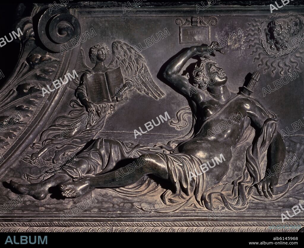 ANTONIO DE POLLAIOLO (1432-1498). DETALLE DEL SEPULCRO DE SIXTO IV - TEOLOGIA - SIGLO XV.