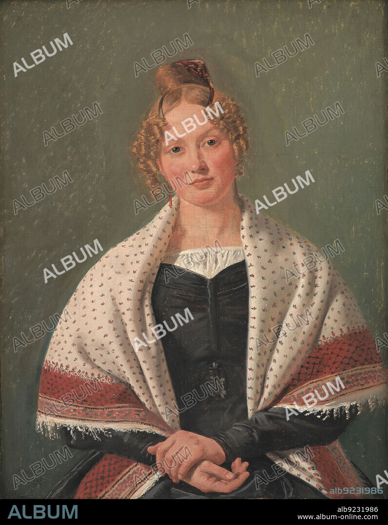 CONSTANTIN HANSEN. Portrait of Hanne Wanscher, née Wegener, 1835.