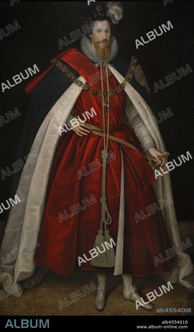 Robert Devereux, II conde de Essex (1566-1601). Militar y valido inglés. Retrato realizado por el artista flamenco Marcus Gheeraerts el Joven (1561-1636). Oleo sobre tabla,1597. National Portrait Gallery. Londres. Inglaterra.