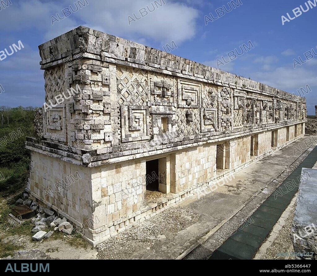 Cuadrangular de las Monjas, square of the nuns, Palacio del Nunnery Palace, Uxmal, Yucatan, Mexico, Central America.