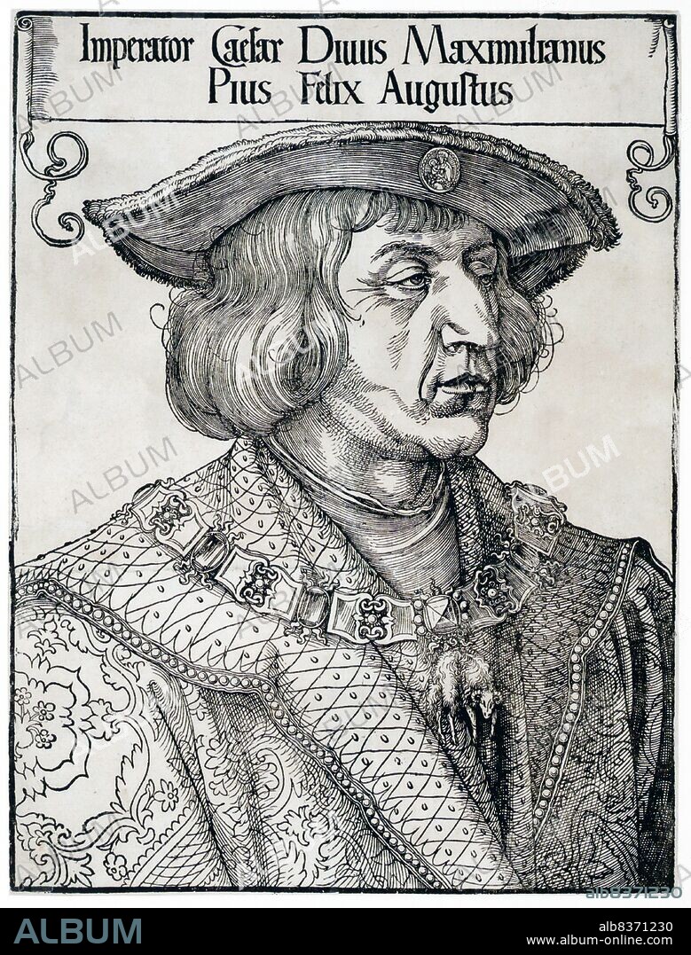 Maximilian I (22 March 1459 12 January 1519), the son of Frederick III, Holy Roman Emperor, and Eleanor of Portugal, was King of the Romans (also known as King of the Germans) from 1486 and Holy Roman Emperor from 1508 until his death, though he was never in fact crowned by the Pope, the journey to Rome always being too risky.<br/><br/>. He had ruled jointly with his father for the last ten years of his father's reign, from c. 1483. He expanded the influence of the House of Habsburg through war and his marriage in 1477 to Mary of Burgundy, the heiress to the Duchy of Burgundy, but he also lost the Austrian territories in today's Switzerland to the Swiss Confederacy.