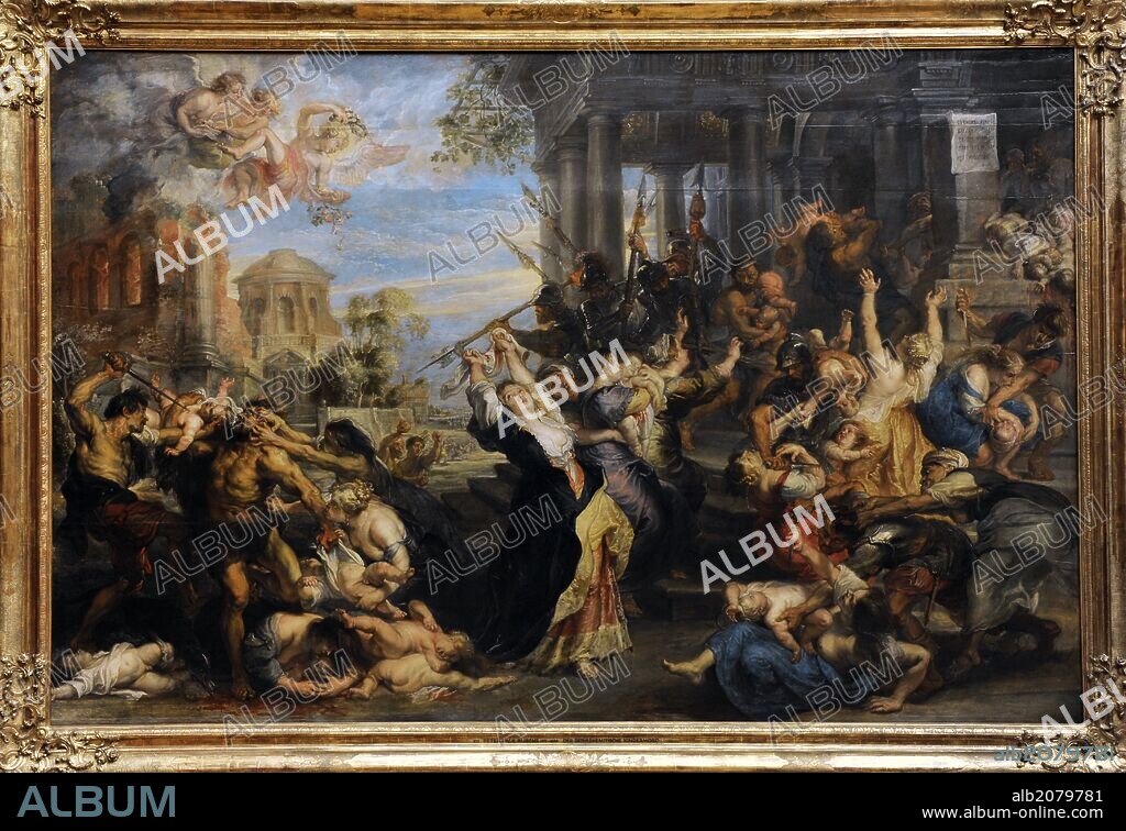 Peter Paul Rubens (1577-1640). German-born Flemish Baroque painter. Massacre of the Innocents, 1635-40. Version Pinakothek. Munich. Germany.