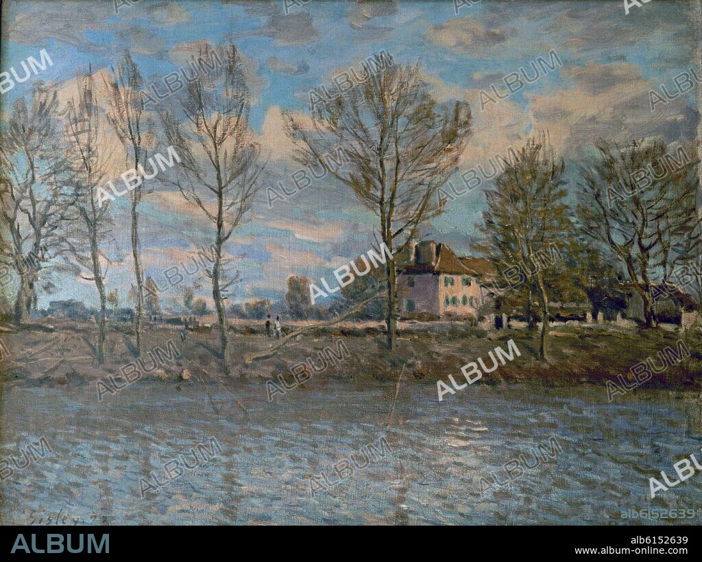 ALFRED SISLEY (1839-1899). L'Ile de la Grande Jatte, Neuilly-sur-Seine - 1873 - 50,5x65 cm - oil on canvas.
