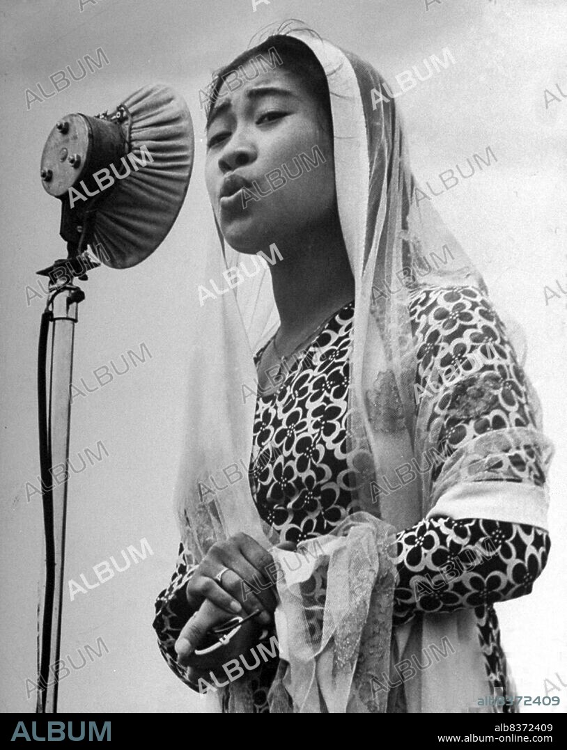 Fatmawati (5 February 1923 14 May 1980) is a National Hero of Indonesia (Indonesian: Pahlawan Nasional Indonesia). As the first Indonesian First Lady, she was the third wife of Sukarno, the first president of Indonesia, and the mother of Indonesia's first female president, Megawati Sukarnoputri.<br/><br/>. She designed and sewed the first flag flown by independent Indonesia.