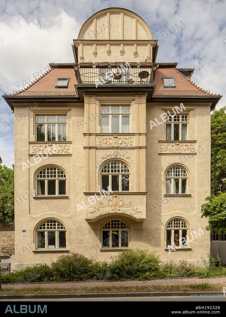 Jugendstil Asbach Apartments, Asbachstrasse am Swanseebad, Weimar, Germany, 2018.