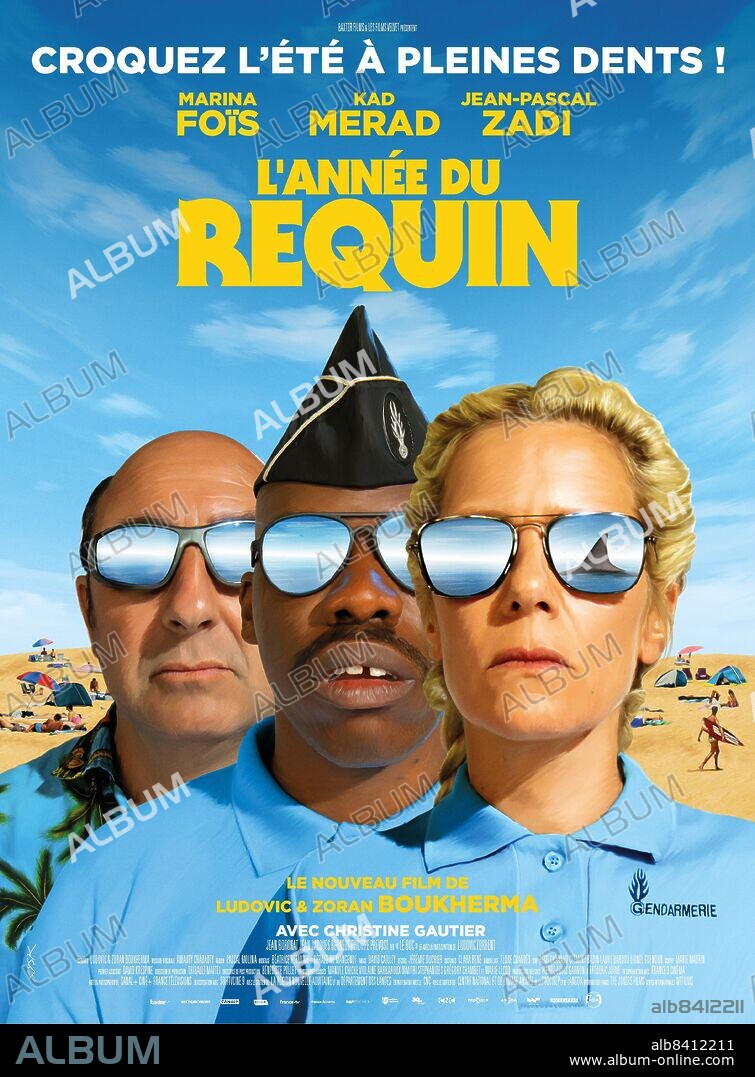 Poster of THE YEAR OF THE SHARK, 2022 (L' ANNEE DU REQUIN), directed by LUDOVIC BOUKHERMA and ZORAN BOUKHERMA. Copyright Baxter FIlms / Les Films Velvet.